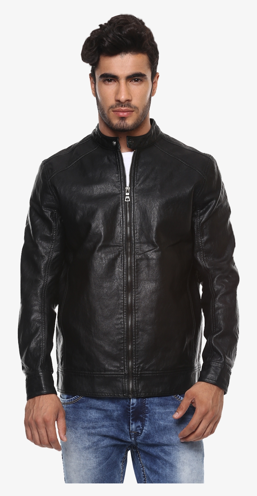 Image - Male Model Leather Jacket Png, transparent png download