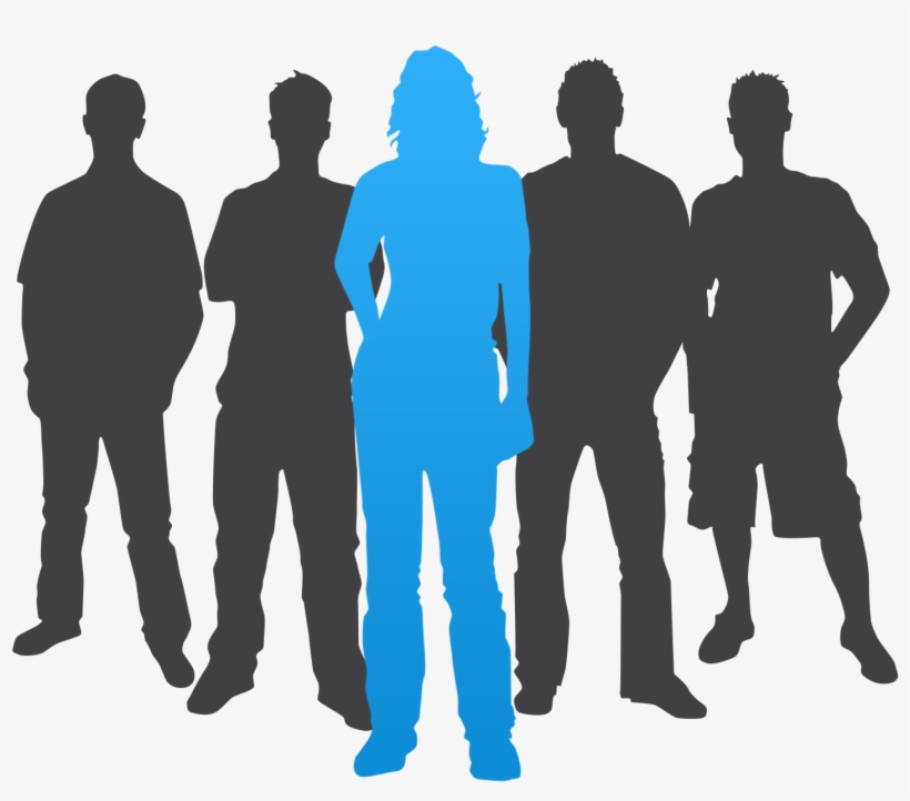 Woman Leader Casual Silhouette 3840 - Group Of People Silhouette, transparent png download