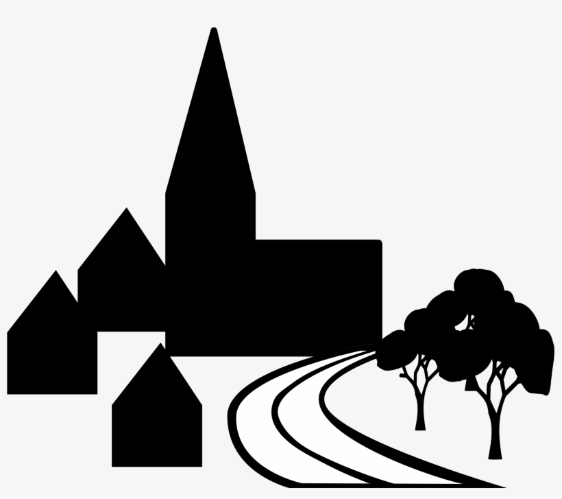 Open - Village Silhouette, transparent png download