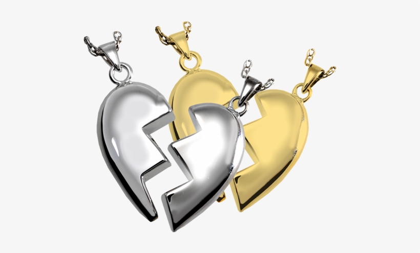 Companion Heart Pendant Jewelry Shown In Silver And - Broken Heart Locket Png, transparent png download