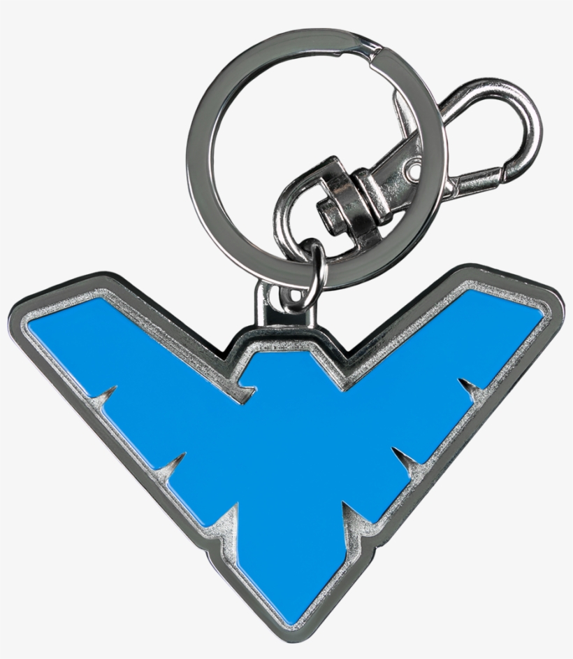 Nightwing Logo Enamel Keychain - Batman Nightwing Logo Colour Enamel Keychain Iko0846, transparent png download