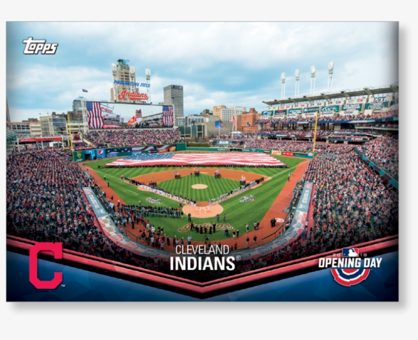 Cleveland Indians 2018 Topps Opening Day Baseball - Cleveland Indians Highland Mint 12" X 20" Signature, transparent png download
