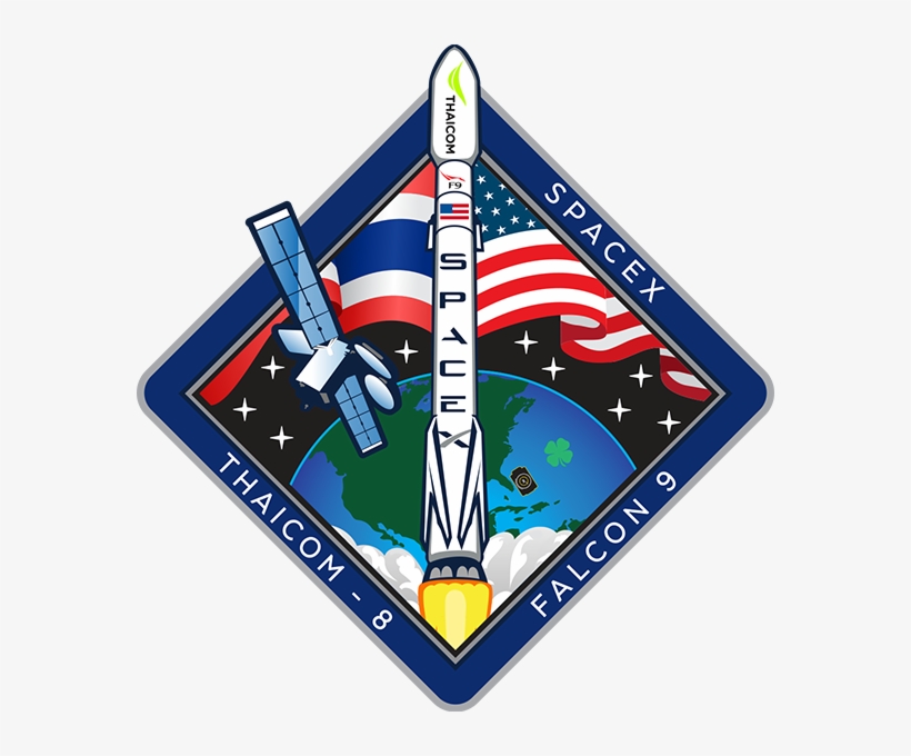 Florida Spacex Launch Delayed At Least A Day - Thaicom 8 Patch, transparent png download