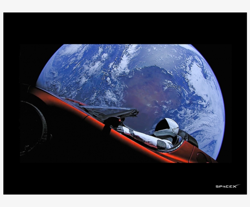 Spacex Fh Poster Pack - Don T Panic Starman, transparent png download