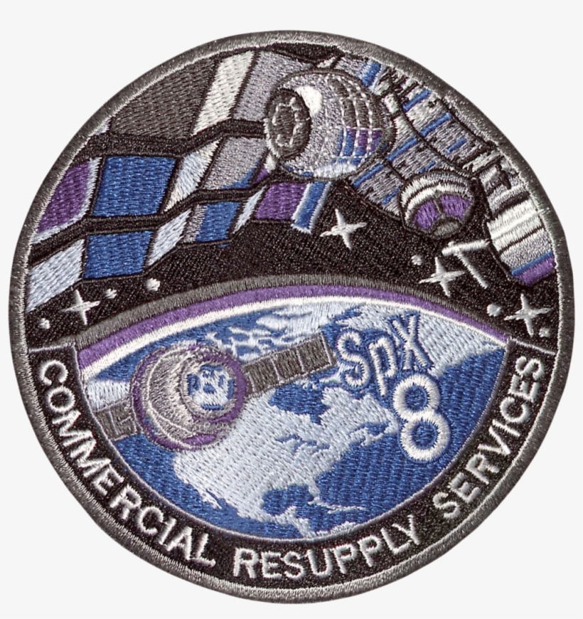 Crs Spacex - Spacex 8 Patch, transparent png download