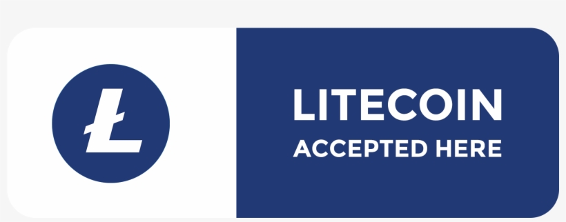Litecoin Accepted Here New Colour - We Accept Bitcoin Ethereum Litecoin, transparent png download
