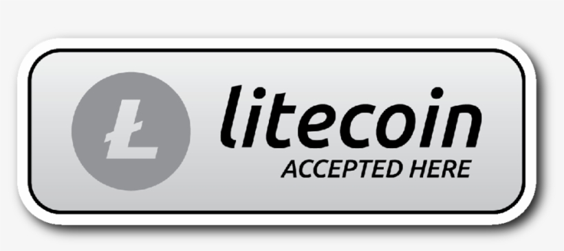 Litecoin Accepted Here Button Photo - Bitcoin Accepted, transparent png download