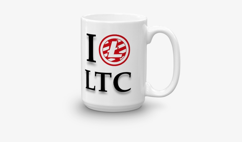 I Heart Litecoin Logo Glossy White Coffee Blockchain - Pink Fri-yay Mug - 11oz, transparent png download