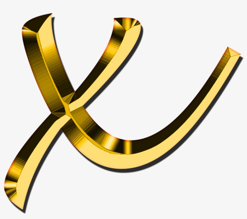 Stickpng003 Load20180523 Transparent Png Sticker - Gold Letter X Transparent, transparent png download