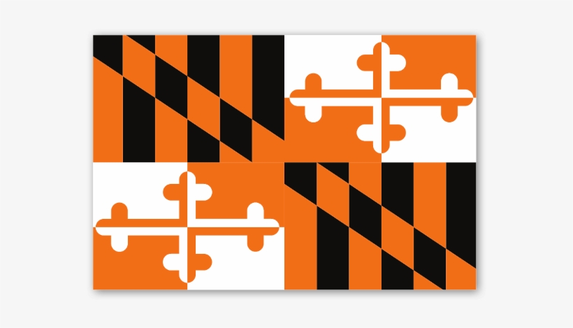 Orioles Maryland Flag Sticker - Maryland State Flag, transparent png download