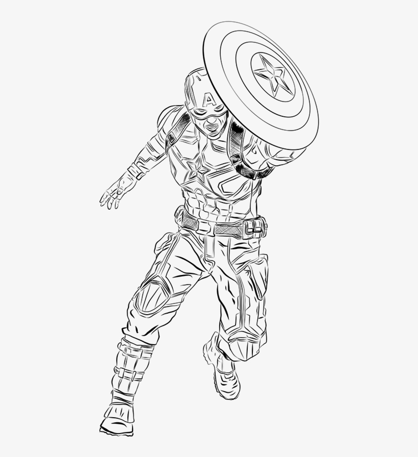 Captain America Digital Illustration On Behance - Captain America, transparent png download