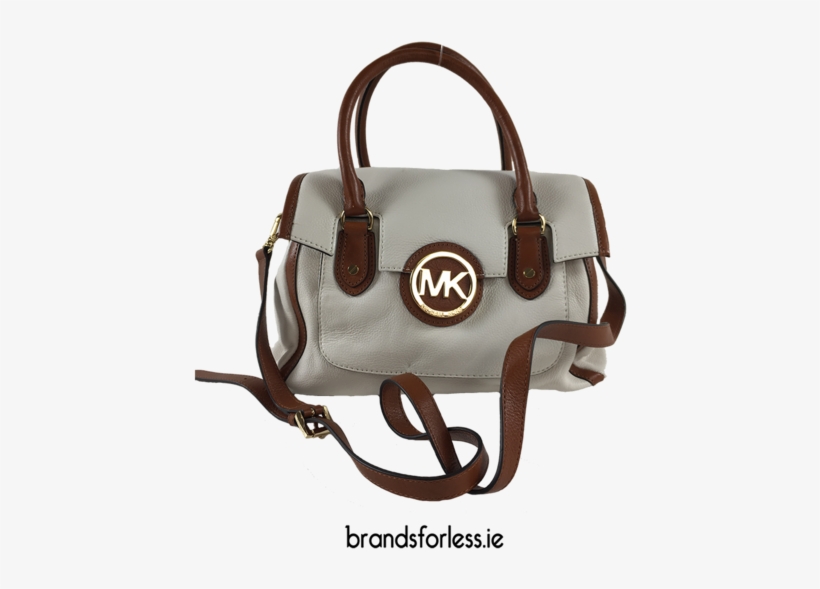 Michael Kors Margo Leather Shoulder Satchel Vanilla - Handbag, transparent png download