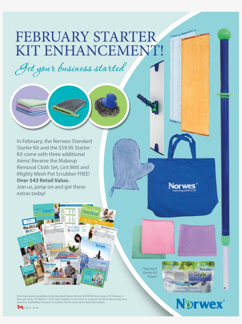 February Starter Kit Enhancement Flyer - Norwex, transparent png download