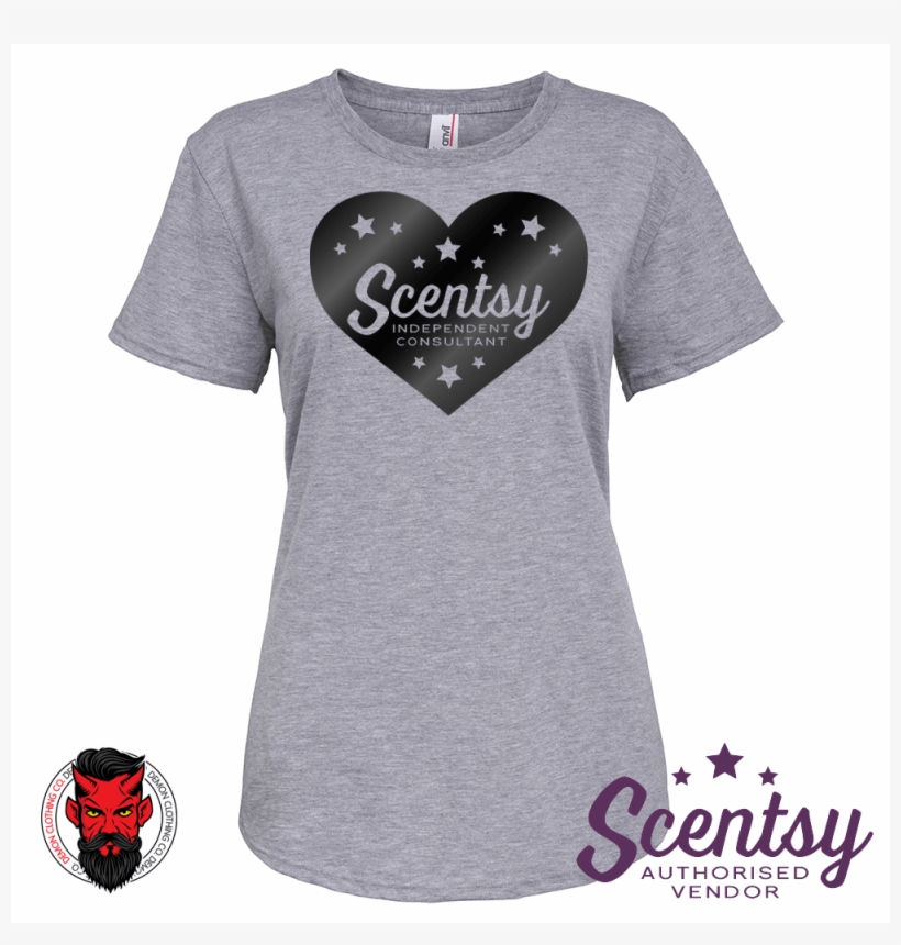 Scentsy Tri Star Heart Tri Blend Ladies T Shirt - Wax Boss Shirt, transparent png download