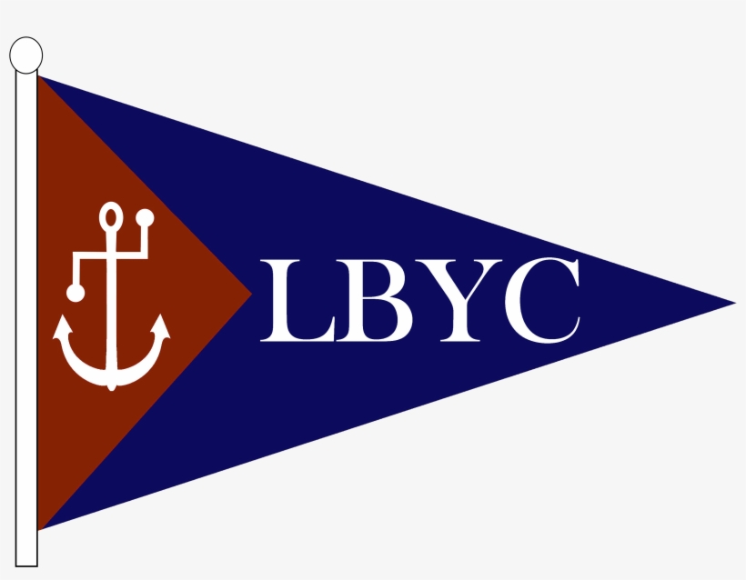 Burgee On Pole - Long Beach Yacht Club Flag, transparent png download