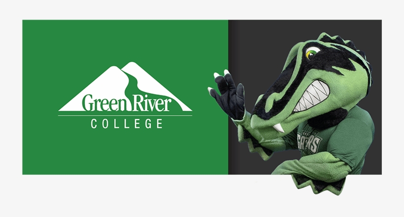 Image Of Green River College Mascot Slater The Gator - Green River Community College, transparent png download