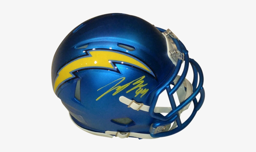 Joey Bosa Autographed San Diego Chargers Mini Helmet - Football Helmet, transparent png download