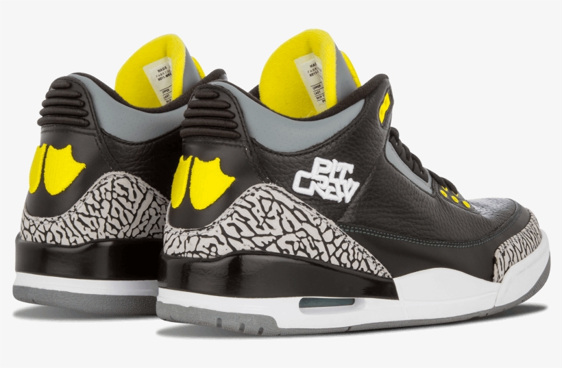 Logos On The Sides, And Duck Feet On The Back - Wholesale Air Retro 3 Men Sport Blue Infrared 23 Black, transparent png download