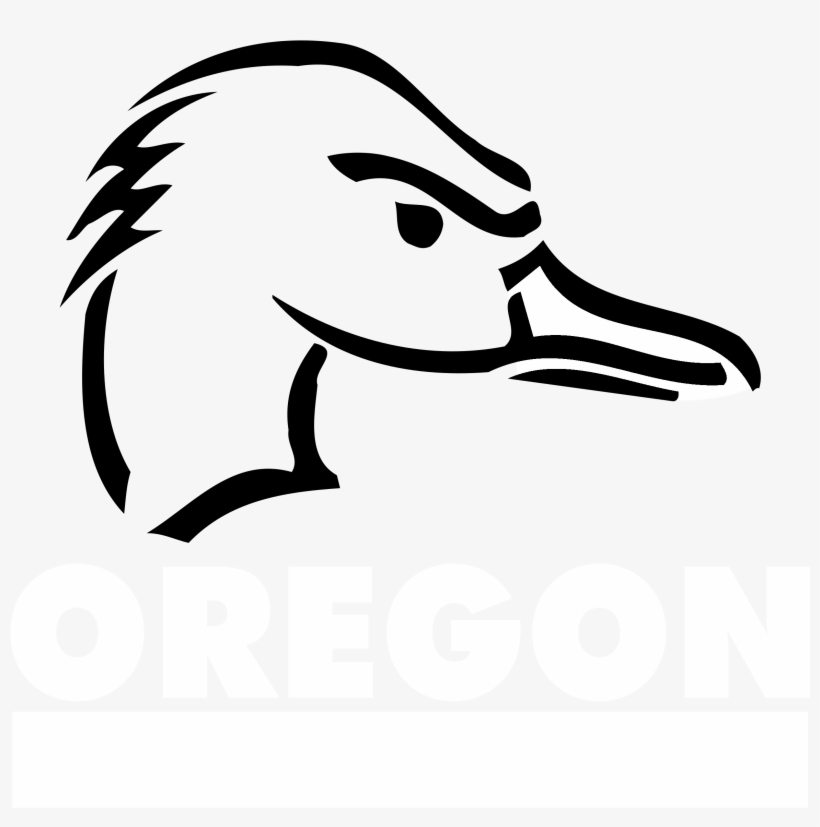 Oregon Ducks Logo Black And White - Oregon Ducks, transparent png download