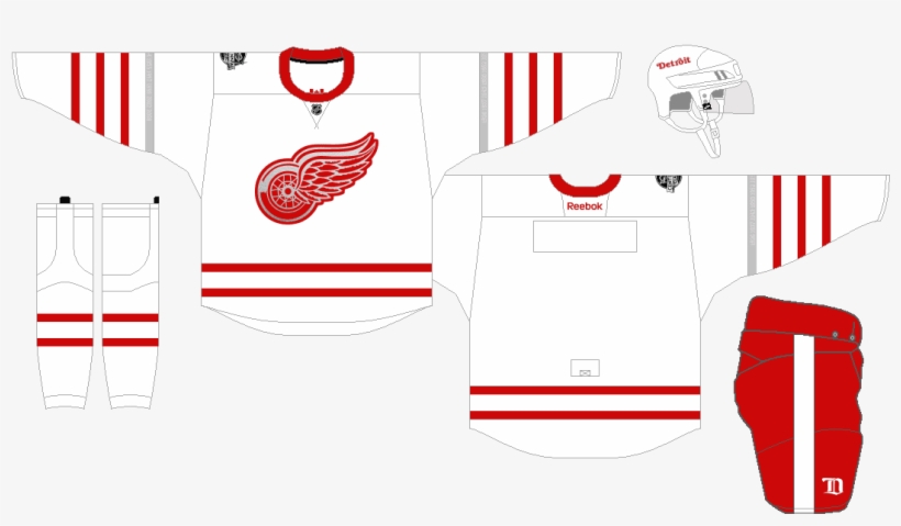 Picture - Detroit Red Wings Centennial Sleeves, transparent png download
