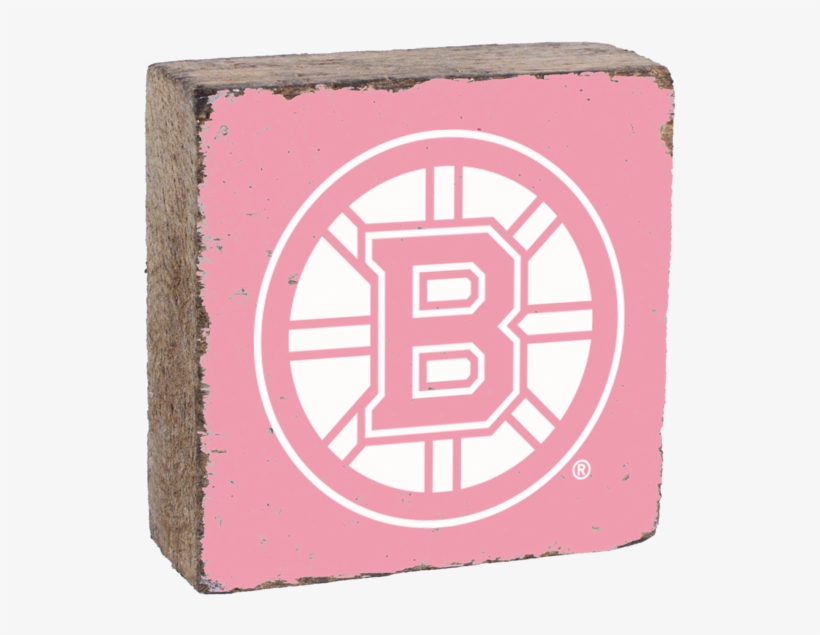 Boston Bruins Pink Rustic Block - Boston Bruin, transparent png download