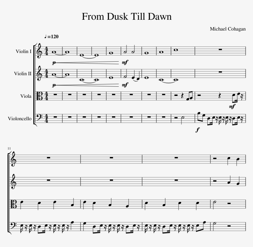 From Dusk Till Dawn Sheet Music Composed By Michael - Radiohead Street Spirit Sheet Music Free, transparent png download