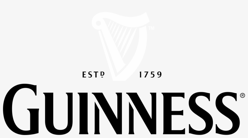 Guinness Logo Black And White - Guinness Beer, transparent png download