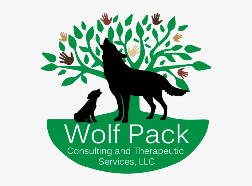 Cropped Logo 1 1 • Wolf Pack Consulting And Therapeutic - Family Tree Quote Sticker Vinyl Wall Art, Black, transparent png download