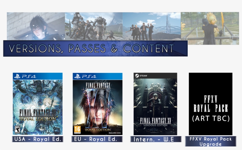 Final Fantasy Xv Royal Edition - Final Fantasy Xv Royal Edition Content, transparent png download
