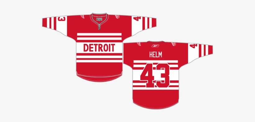 As Suggested By George Malik, This One Is Another Familiar - Detroit Red Wings Retro Jerseys, transparent png download