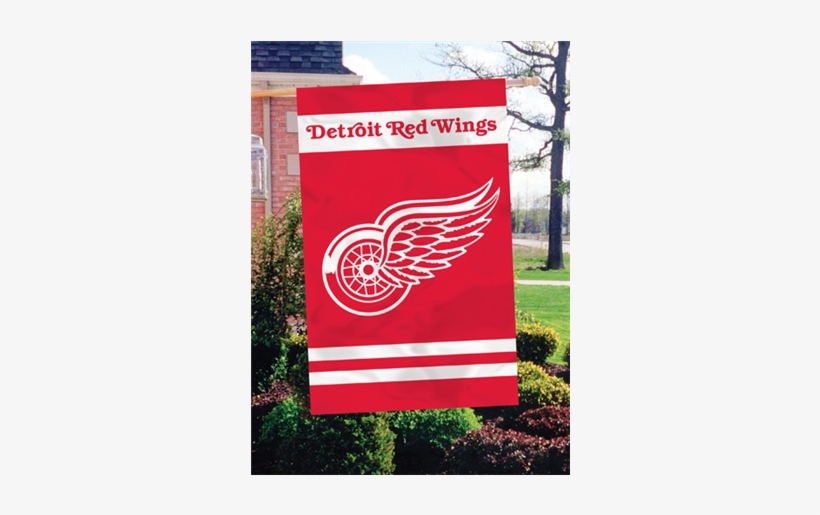 Detroit Red Wings Applique Banner Flag - Atlanta Hawks Nba Applique Banner Flag (44x28), transparent png download