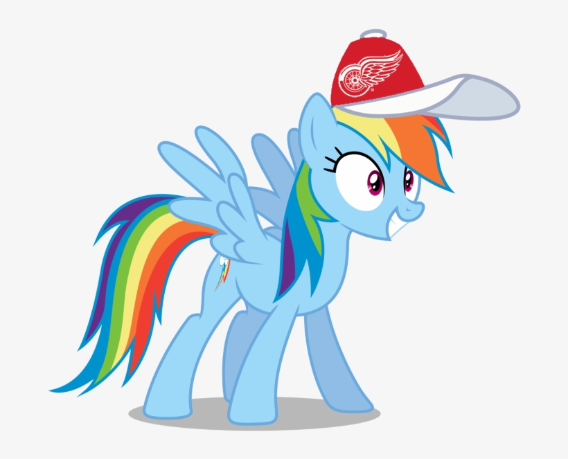Rainbow Dash Images Rainbow Dash Wearing A Detroit - Friendship Is Magic Rainbow Dash, transparent png download