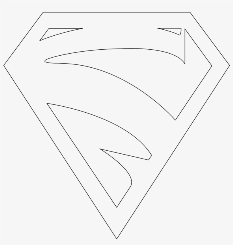 Supergirl Logo Outline By Mr-droy On Clipart Library - Openclipart, transparent png download