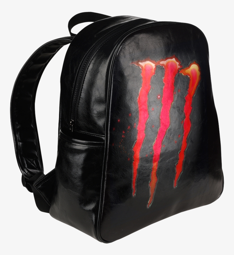 Psylocke Genuine Leather Hiking Backpack With Red Monster, transparent png download