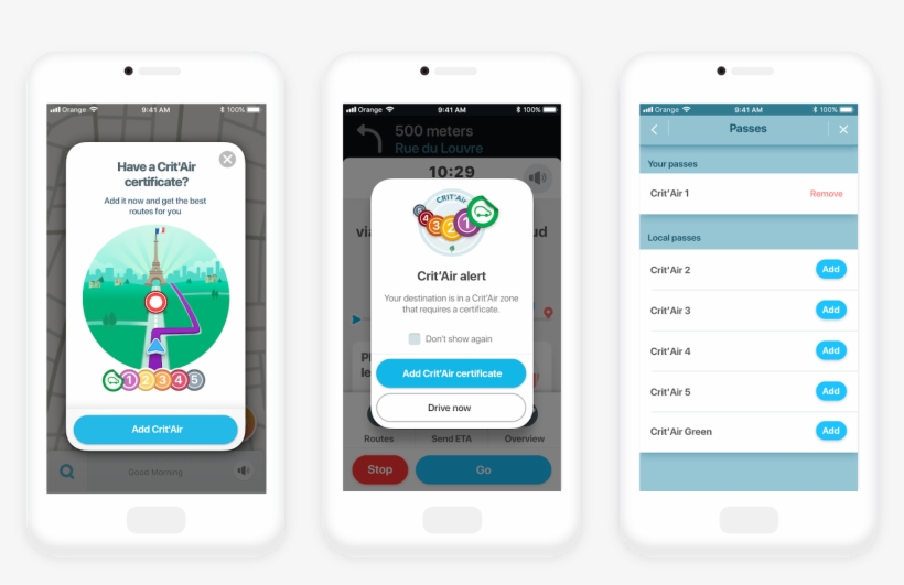 Currently Available In Paris, Lyon, And Grenoble , - Waze Crit Air, transparent png download