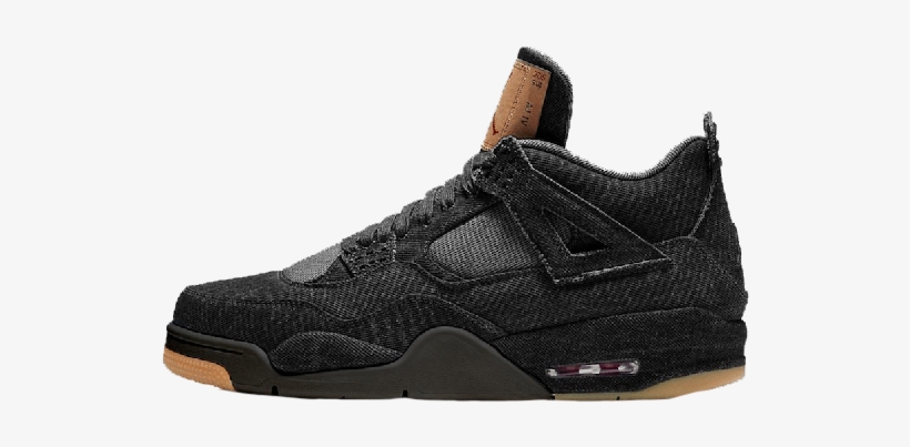 Jumpman Logo Embedded - Jordan 4 Levis Black, transparent png download
