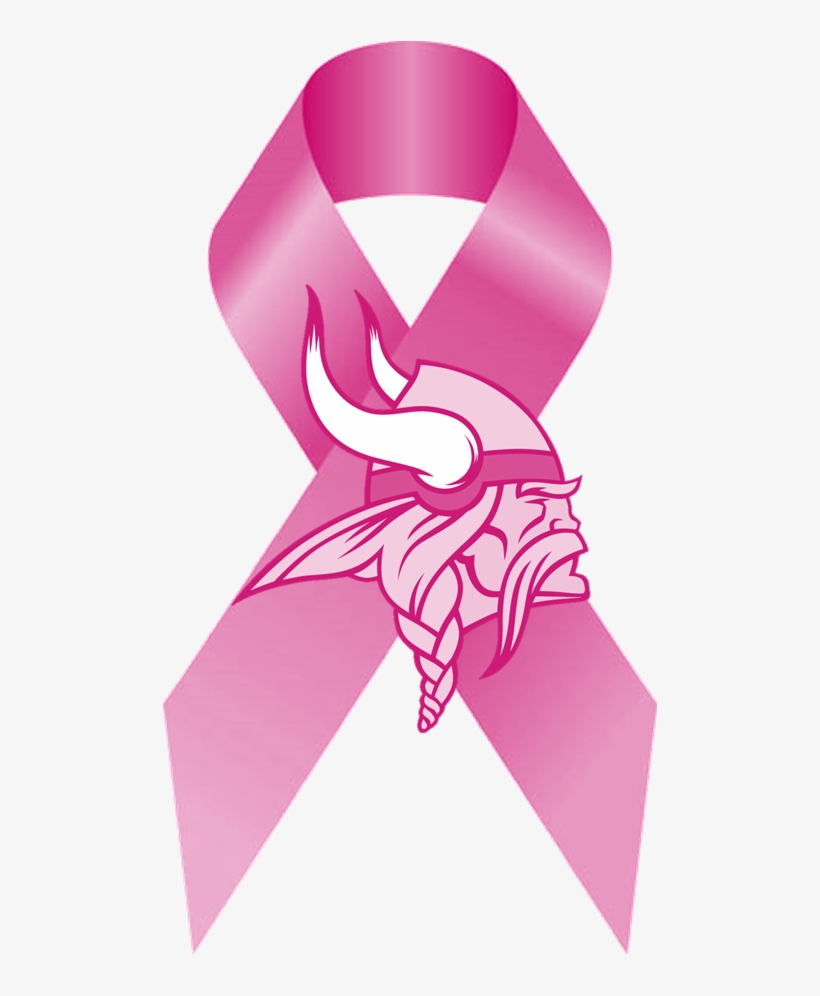 Vikings Logo - Vikings Breast Cancer Ribbon, transparent png download