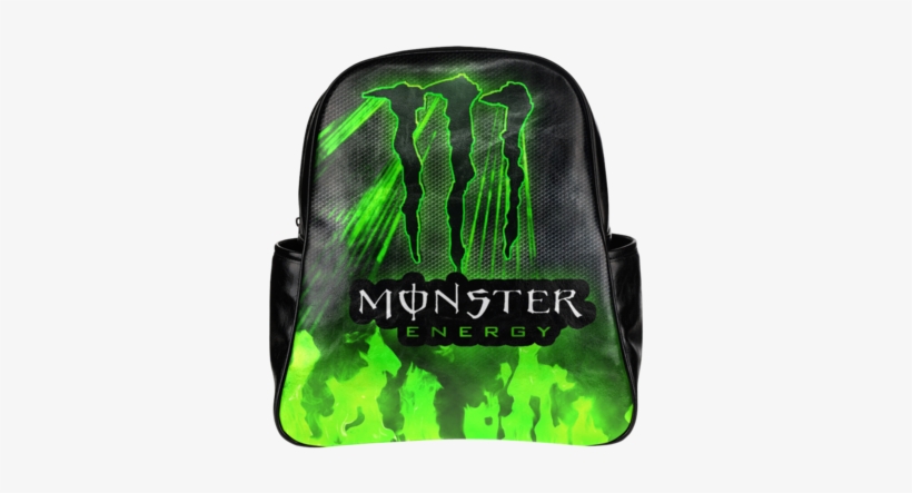 Sale Psylocke Leather Hiking Backpack Multi-pocket - Monster Energy Logo Background, transparent png download
