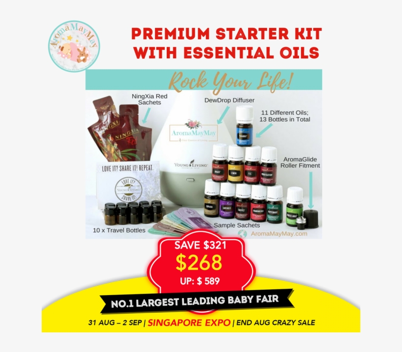 Young Living Premium Starter Kit With Essential Oils - Young Living, transparent png download