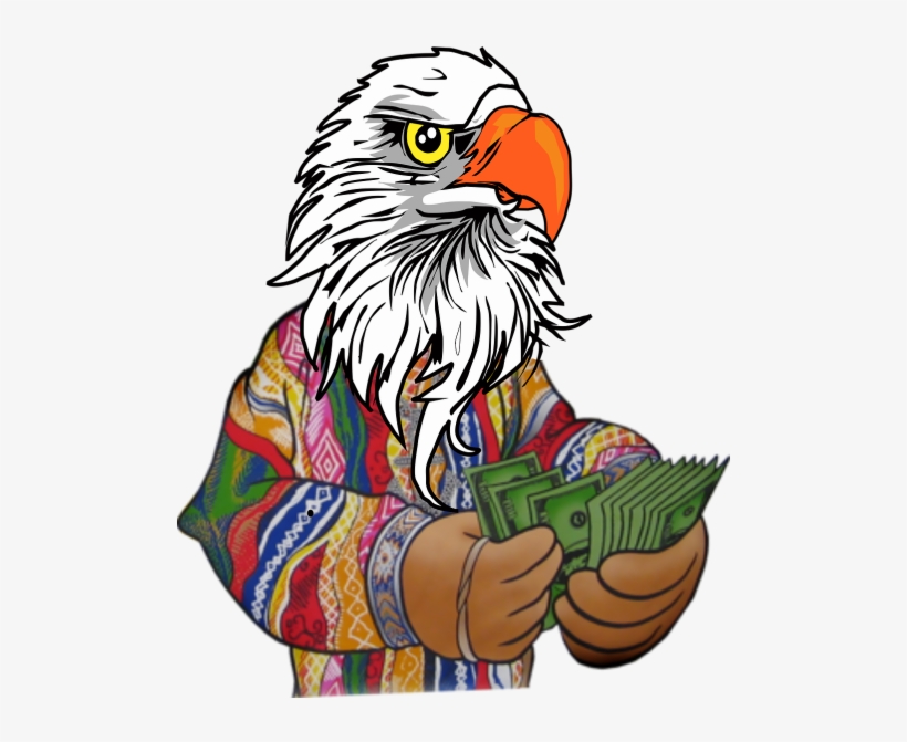 Eagle,money,cartoon - Eagle Cartoon, transparent png download