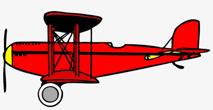 Airplane Clipart Biplane - Biplane Clipart, transparent png download