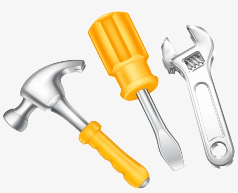Destornillador Llave Inglesa Construction Clip Art - Construction Hardware Clipart, transparent png download
