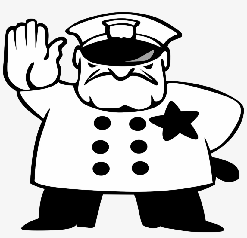 Popular Images - Black And White Police, transparent png download