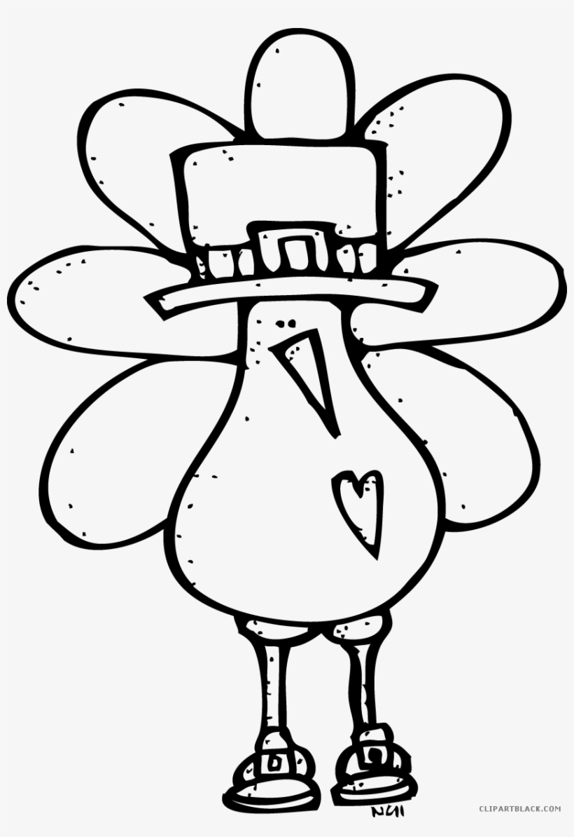 19 Thanksgiving Turkey Clipart Transpa Library Black - Cute Turkey Clipart Black And White, transparent png download