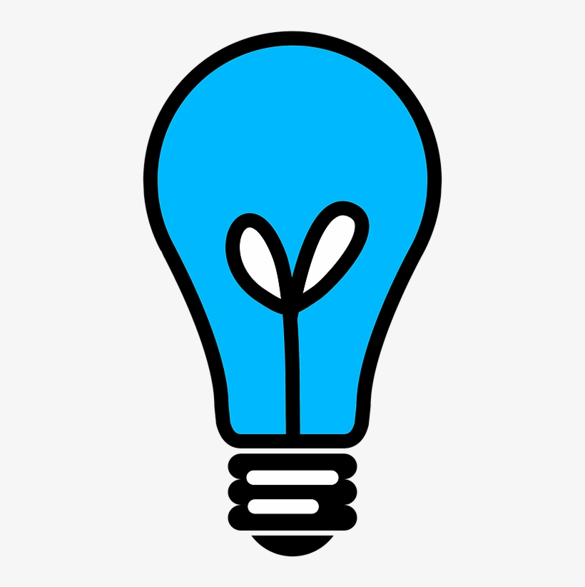 Light Bulb Clipart Blue - White Light Bulb Transparent, transparent png download