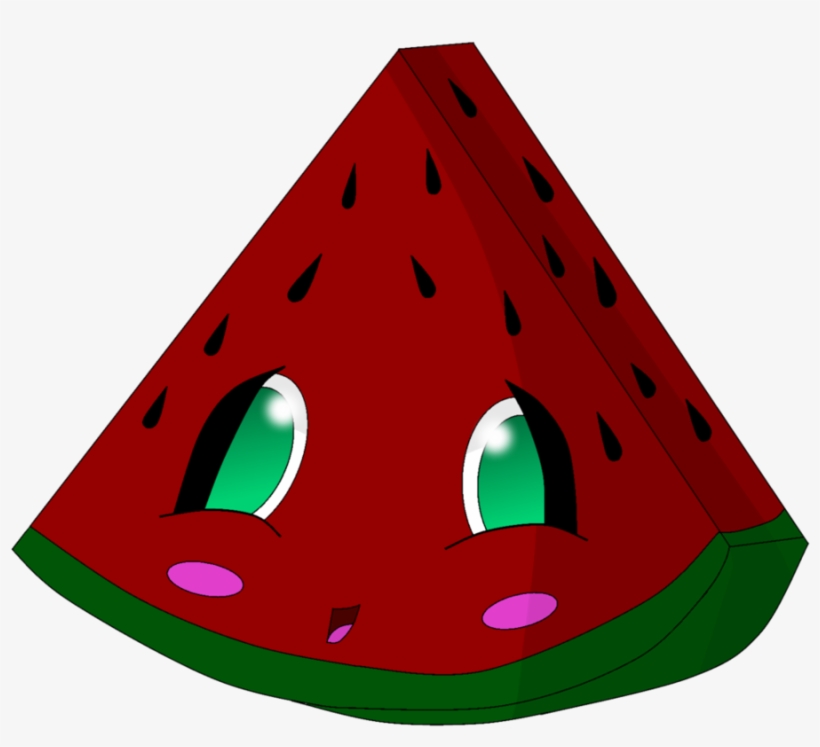 Watermelon Clipart Cut - Watermelon With A Cute Face, transparent png download