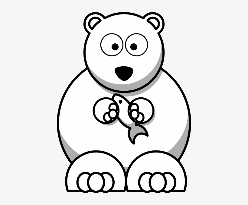 Black Bear Clipart Teddy Bear - Polar Bear Eating Clip Art, transparent png download