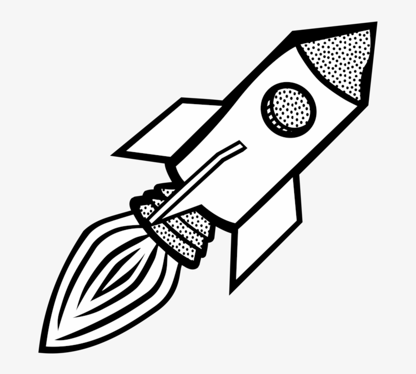 All Photo Png Clipart - Black And White Clip Art Rocket, transparent png download