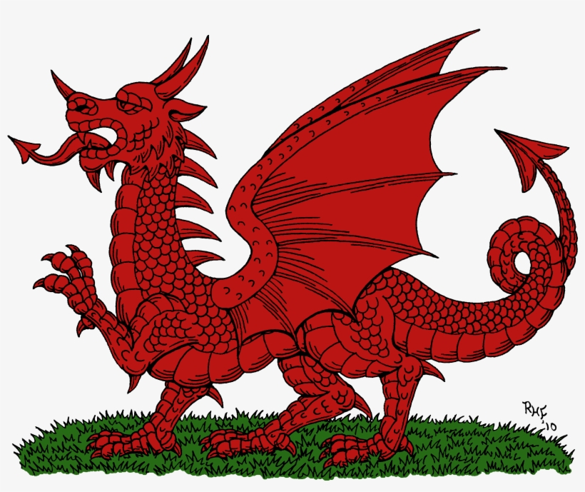Dragon Clipart Historic - Welsh Dragon No Background, transparent png download