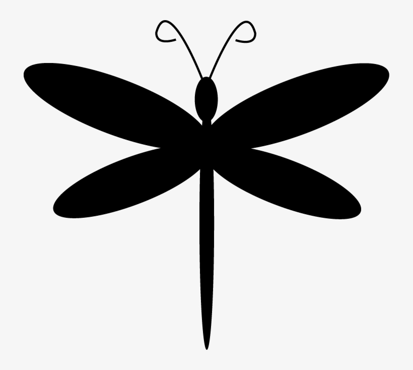 Free Simple Dragonfly Clipart Image - Clip Art Black Dragonfly, transparent png download